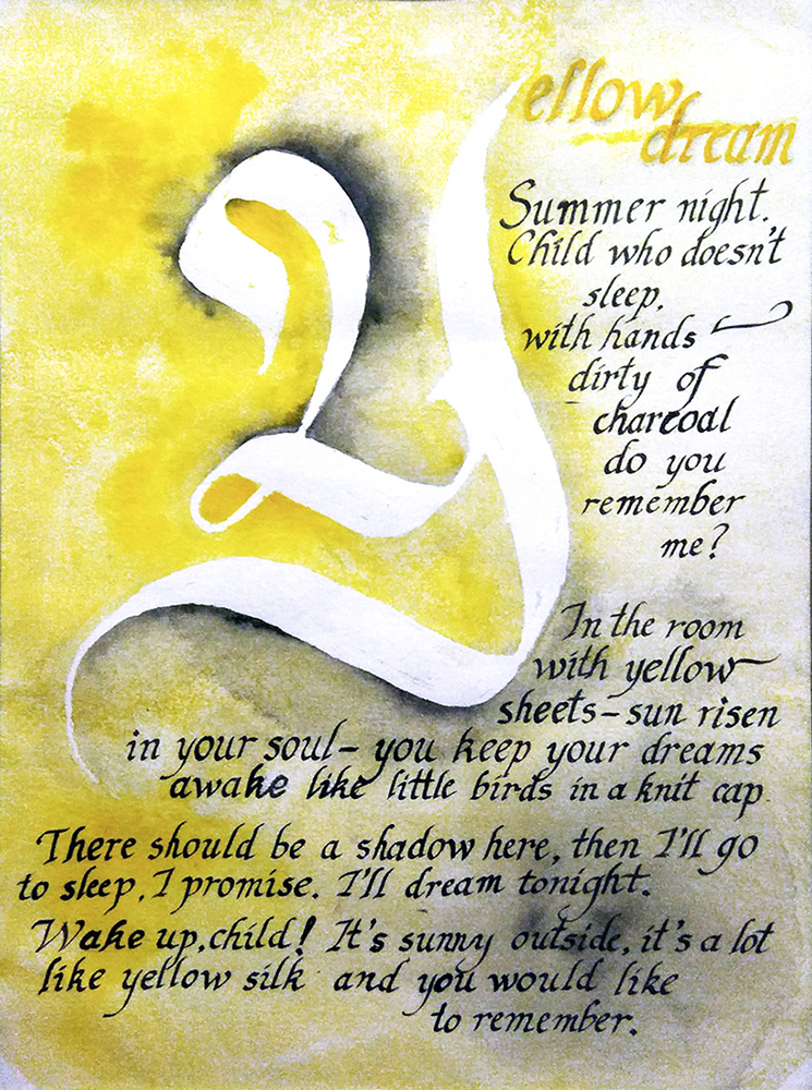 Yellow dream-Calligraphy